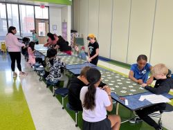  Knights View ES fourth graders make animal blankets